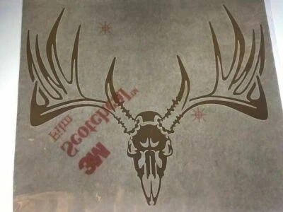 NEW MOSSY OAK GRAPHICS BIG RACK WHITETAIL SKULL Decal (WHITE) - FREE SHIPPING - Image 1 of 3