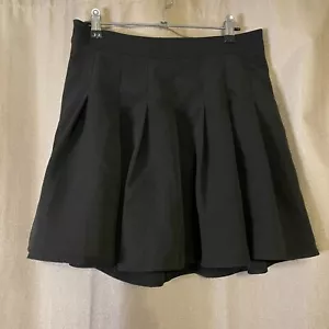 Shein Skirt Black Womens Size L Pleated Short Casual Party Travel - Picture 1 of 7