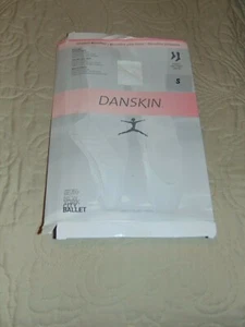 NEW DANSKIN GIRLS FOOTED WHITE TIGHTS - SIZE SMALL - FREE SHIPPING - Picture 1 of 2