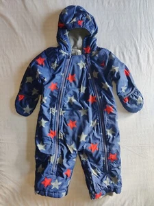 Baby/Mini Boden, Fleece Lined Navy & Stars Pramsuit, age 12-18 months - Picture 1 of 8