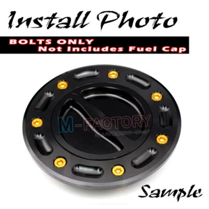 Gold Billet CNC Gas Fuel Cap Bolts Fit Kawasaki ZX-6RR 636 All Year - Picture 1 of 3