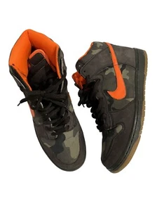 Nike Dunk High Pro SB Brian Anderson Shoes in Sable Green Safety Orange - Picture 1 of 8
