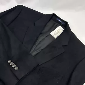 Ralph Lauren Blazer Jacke Herren Schwarz Kamelhaar 46 L Neu mit Etikett - Bild 1 von 11