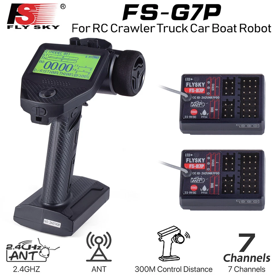 Flysky G7P RC Transmitter Receiver R7P FS-R7P 2.4Ghz for Crawler Truck Car Boat - Bild 1 von 4