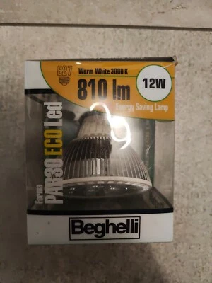 BEGHELLI LAMPADA BIANCO FREDDO LUCE 230V PAR30 E27 17° 12W LED CLASSE A - Immagine 1 di 3