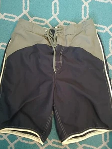 Speedo Swim Trunks Men's Sz S Board Shorts Elastic Drawstring Black Yellow - Picture 1 of 3
