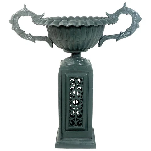 American J.W. Fiske Victorian Floor Urn Planter, 19th Century, Provenance Cover