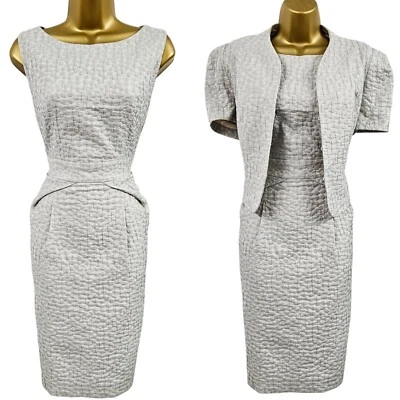 UK 14 PHASE EIGHT Duck Egg Pencil Dress & Jacket Suit Mother Of Bride Party - Image 1 of 4