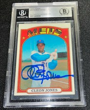 CLEON JONES SIGNED 1972 TOPPS NEW YORK METS #31 BECKETT AUTHTHENTICATED 088