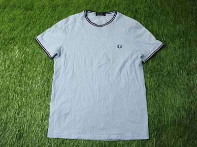 FRED PERRY ОРИГИНАЛЬНЫЙ МУЖЧИН ПОВСЕДНЕВНЫЙ КОРОТКИЙ РУКАВ РУБАШКА ФУТБОЛКА ДЖЕРСИ РАЗМЕР S - Изображение 1 из 4