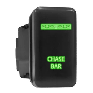 CHASE BAR - LED Push Button Replacement for TOYOTA (1.54 x 0.83 in) Green - Picture 1 of 4