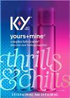 K-Y Yours + Mine Couples Personal Lube, Two Personal Lubricants, Water Based Lub