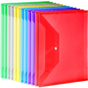 File Folders 12 PCS Plastic Envelopes Plastic Folders A4 Document Folder Lett... - Picture 1 of 7