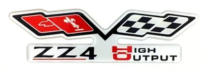 ZZ4 High Output (FLAGS) EMBLEM Super Sized SILVER BACKGROUND - Picture 1 of 2