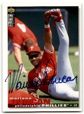 1995 Collector's Choice Signed Mariano Duncan Philadelphia Phillies #361