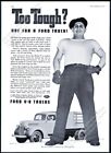 1940 Ford stakebed truck photo Too Tough unusual vintage trade print ad