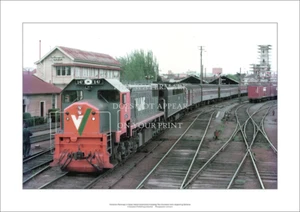 Victorian Railways X Class Diesel A3 Art Print – Overland – 42 x 29 cm Poster - Imagen 1 de 4