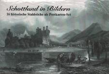 SCHOTTLAND IN BILDERN - 16 historische Stahlstiche als Postkarten-Set - OVP