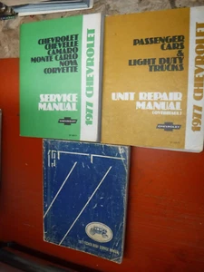 1977 CHEVY MONTE CARLO CAMARO CORVETTE EL CAMINO CAPRICE FACTORY SERVICE MANUALS - Imagen 1 de 20