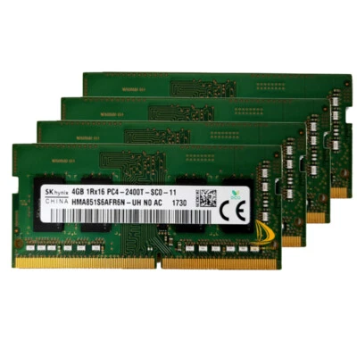SK Hynix 4x4GB 1RX16 PC4-19200 DDR4-2400T 260pin Laptop SODIMM Memory RAM 1.2V * - Image 1 of 4