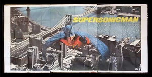 Supersonic Man Italian 3 - Panel Banner Original Movie Rare 55"x118" Poster 70s - Bild 1 von 9