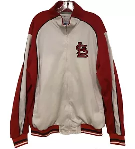 Chaqueta cortavientos Cardinals St Louis cremallera mercancía genuina adulto XL mlb béisbol - Imagen 1 de 7