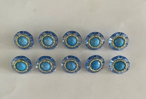 Job Lot Of 10 Vintage Plastic Shank Buttons, 20mm - Picture 1 of 4