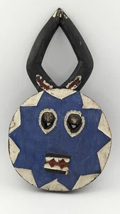 GOLI MASK Baule Ivory Coast African Tribal Art Wood Sun Horns KpleKple Antelope - Picture 1 of 13
