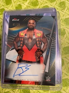 BIG E - 2020 Topps FINEST WWE A-BE - Black REFRACTOR On-Card AUTO #d 1/25 SSP - Picture 1 of 1