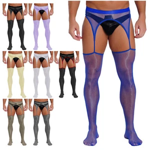 Pantalones para hombre Medias de entrepierna abierta Club Pantimedias recortadas Calzoncillos sexy - Imagen 1 de 56