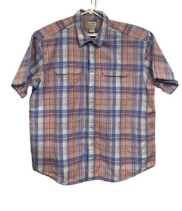 LL Bean Mens Traditional Fit Short Sleeve Plaid Flannel Shirt Size XXL - Picture 1 of 8
