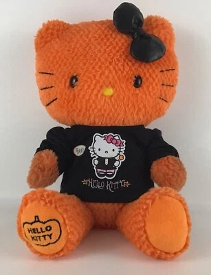 Build a Bear Hello Kitty Halloween Pumpkin Orange 19” Stuffed Plush Cat BABW - Image 1 of 4