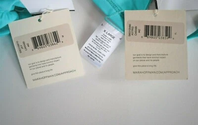 $270 Nuevo Juego de BIKINI MARA HOFFMAN TRIÁNGULO SUPERIOR CINTURA ALTA M XL Foto 1 de 4