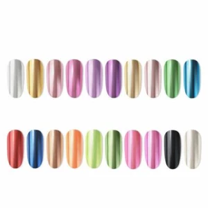 Uñas Holográficas Arco Iris Brillo Unicornio Cromo Polvo Efecto Espejo Ultra Polvo - Imagen 1 de 29