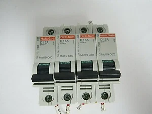 MERLIN GERIN D15A 277V MULTI 9 C60 CIRCUIT BREAKER * LOT OF 4 * - Picture 1 of 6