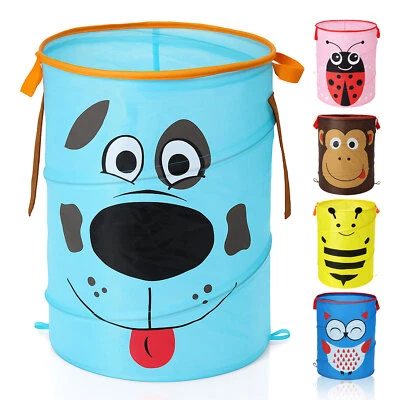 Pop Up Wäschesack Kinder Wäschekorb Spielzeugkorb Sammler Faltbar Aufbewahrung - Bild 1 von 4