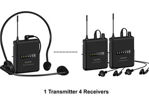 Sistema de guía turístico inalámbrico MTG-200 Lavalier, sistema de audio de guía turístico 4 recepciones - Imagen 1 de 12