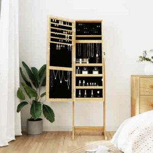 Mirror Jewellery Cabinet Free Standing 42x38x152 cm vidaXL - Picture 1 of 11