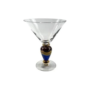St. Petersburg Martini Glass Single From Home Essentials Set 10 oz Hand Painted - Picture 1 of 5