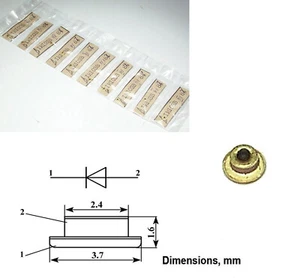 2 Stück Tunneldiode Germanium Verstärker 3-10 GHz 1i103A UdSSR NOS - Bild 1 von 3