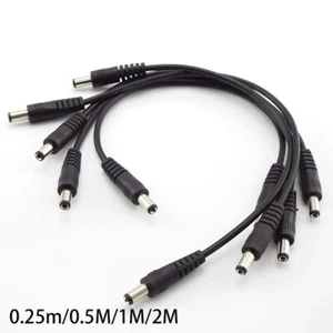 2/5pcs CCTV DC Male Power Cable Extender Extension Cord 5.5x 2.1mm Connector - Picture 1 of 5