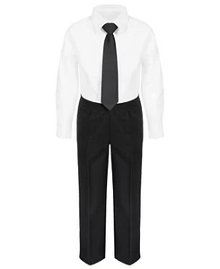Kenneth Cole Reaction Little Boys Shirt, Pant, and Tie, 3 Piece Set - Black-4TUS - Picture 1 of 14