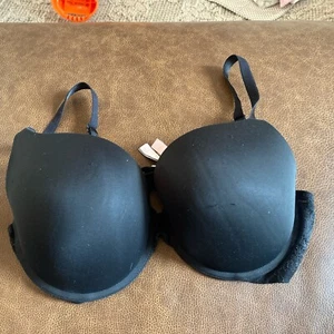 Victorias Secret Size 36DD Women's Black T-Shirt Push Up Full Coverage Bra - 006 - Picture 1 of 7
