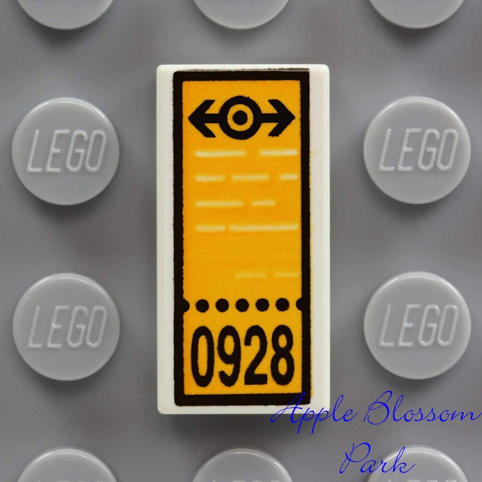 NUEVO Lego Minifigura BILLETE DE TREN 1x2 Impreso Azulejo Blanco - Juego de Lotería Autobús Coche Pass Foto 1 de 1