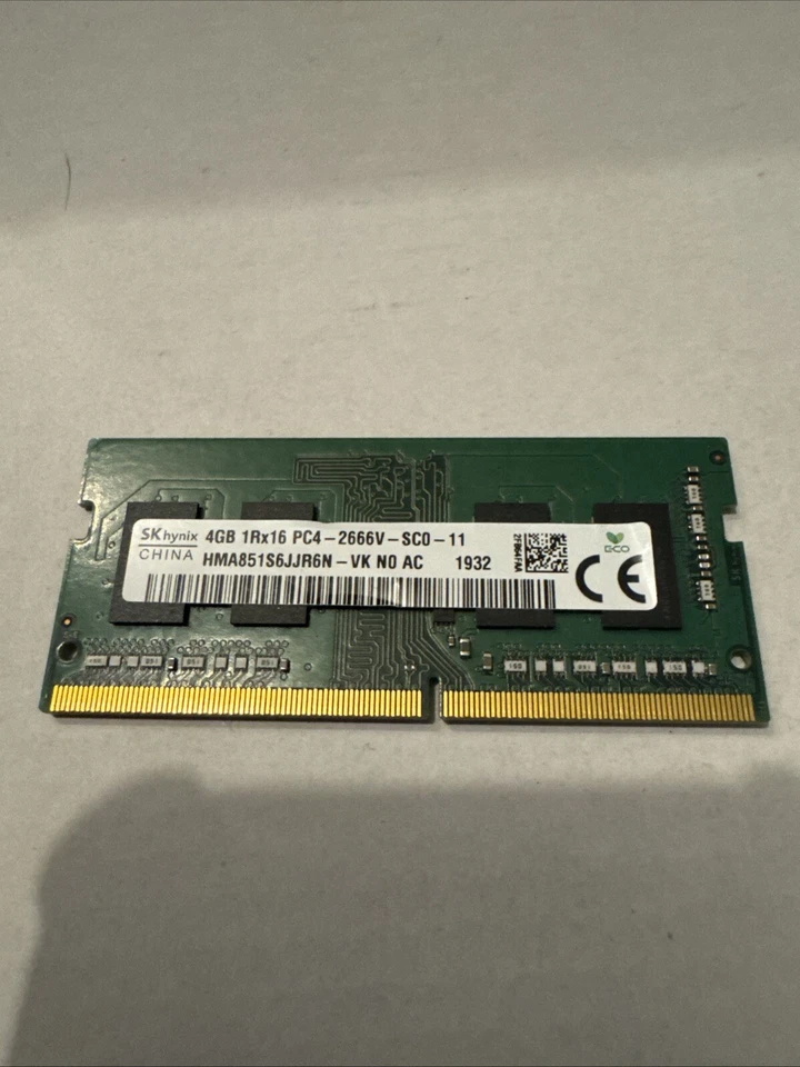 SK Hynix HMT351S6CFR8A-PB 4GB 2Rx8 PC3L-12800S-11-12-F3 Laptop Memory RAM Stick - Image 1 of 1