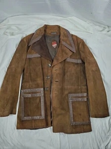 Vintage Exclusive Europe Craft Import Größe 46 Western Style Herren Braun Wildleder... - Bild 1 von 9