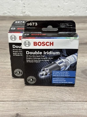 8 Bosch 9673 Double Iridium Spark Plugs - New - - Image 1 of 2