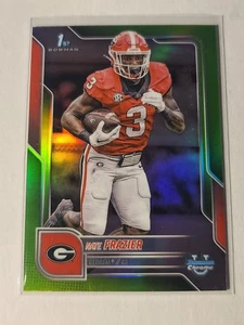 2025 Bowman Chrome U Nate Frazier #80 Bowman 1st Lime Green Refractor 269/275 - Picture 1 of 2