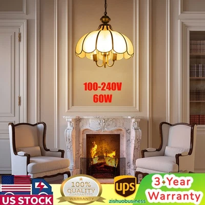 Lámpara de techo vintage de 16 pulgadas, araña de vidrio, lámpara de araña vintage Foto 1 de 4