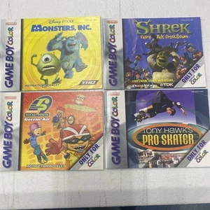 Lot Of 4 GameBoy Color MANUAL ONLY Monster Inc Tony Hawk Pro Skater - Picture 1 of 2